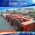 China new design detachable gooseneck low bed semi trailer with 3 axle and hydraulic steer and suspension
